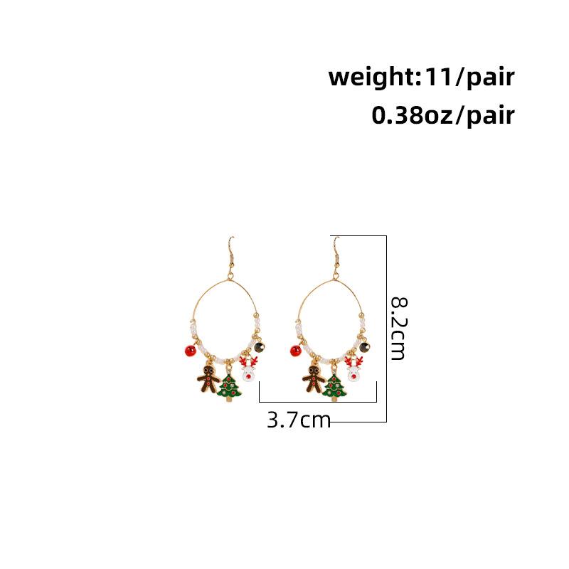 Personalized Christmas earrings, stud earrings, female creative new bells, Christmas tree gifts