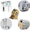 2pcs Double Axis Bearing V Groove Pulleys Heavy Duty Sliding Door Metal Rollers Gate