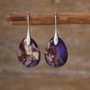 Luxury new ethnic style natural emperor stone water drop earrings light luxury European and American jewelry earrings
