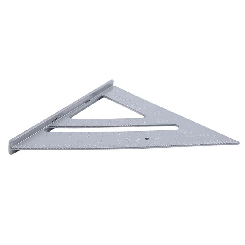 Triangle Ruler Aluminium Alloy Carpenter Set Square Angle Woodworking Tools 7Inch Measurement Tool Try Square Triangular Metric