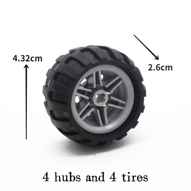 

MOC Техническая шина Ступица колеса Кирпичи для автомобилей 56145 15413 44309 61481 55976 70695 Совместимые строительные блоки 56145 61481