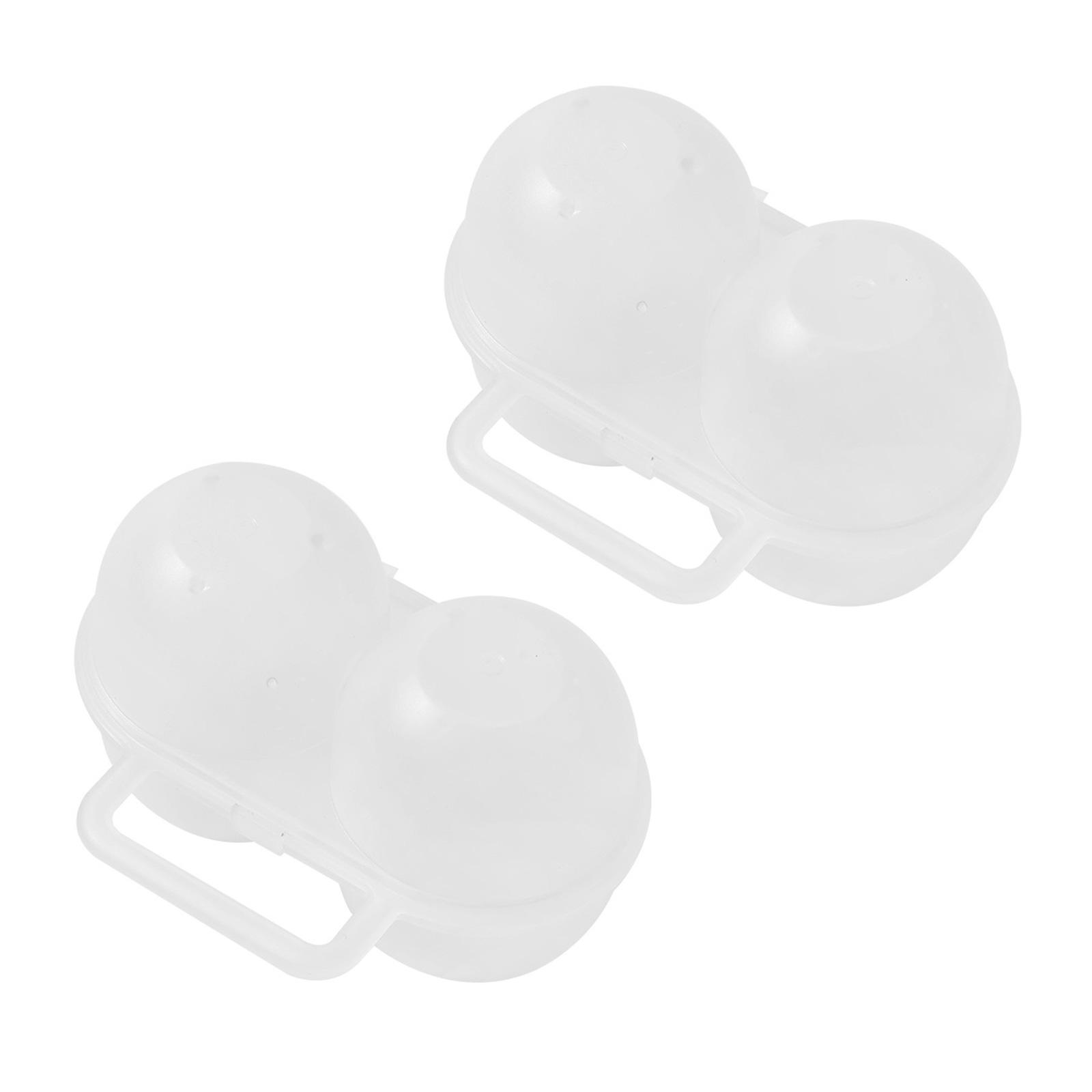 

Egg Tray Egg Carriage Dispenser Leakproof Shockproof Protection Plastic Egg Storage Box 2 Girds Egg Holder Container