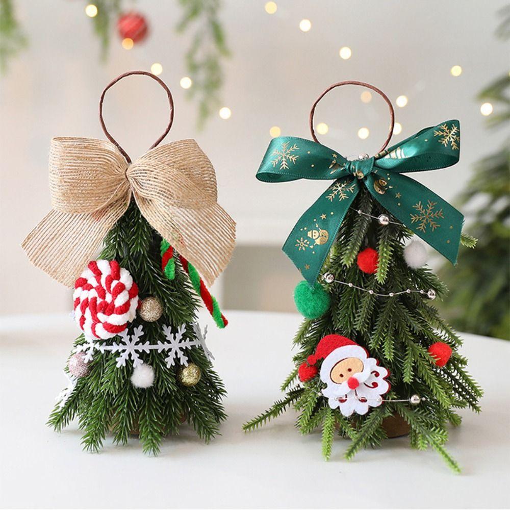 New Mini Christmas Tree Scene Setup Santa Claus Christmas Tree PE DIY Desktop Ornament Home Decoration