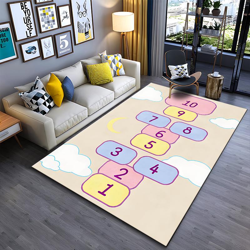

Colorful Rubik s Cube Design with Math Elements and Fun Style Suitable for use as an anti-slip game mat for living room and bedroom sofas 40x60cm( 15x23in )