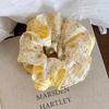 1/3Pcs Double Sided Scrunchies Floral Gingham Patterns Fashionable Hair Ties For Women'S Charming Looks