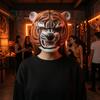 Full Face Animal Masque Halloween Tiger Masque, Realistic Head Crack-resistant PU for Masquerade Party Costume, Stage Performance Three-dimensional
