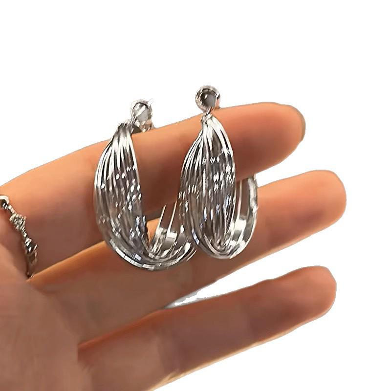 Korean-Style Geometric Circle Earrings – Unique, High-Class, Versatile Ear Studs and Hoops