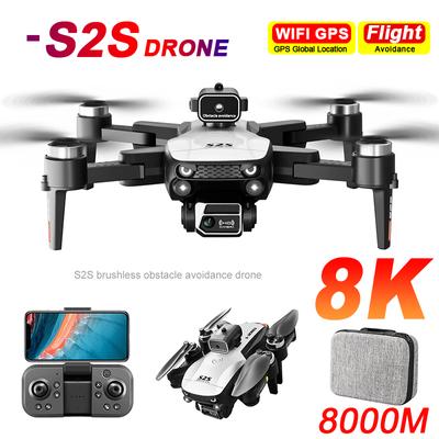 S2S Mini Drone 4k 8K HD Kamera Omijanie Przeszkód Fotografia Lotnicza Silnik Bezszczotkowy Składany Rc Quadcopter Zabawka Dla Dzieci