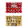 100-Piece Irregular Shape Painted Plastic Christmas Ball Set for Ceiling and Hanging Decor