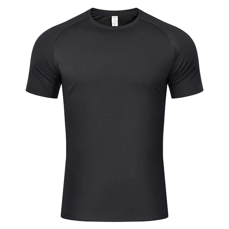 

Summer Sports Quick-Dry Moisture-Wicking Crew Neck T-Shirt - Short Sleeve, Breathable, Unisex Fitness Running Top L