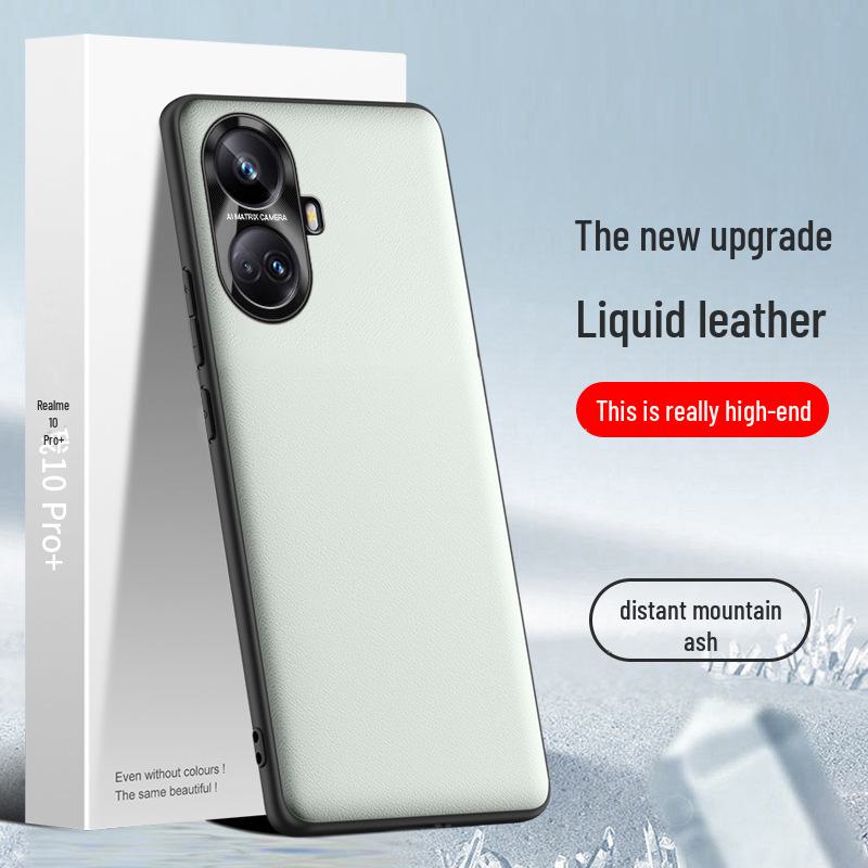 Realme 10 Pro+ Liquid Leather Anti-Fall Protective Cover - Anti-Fouling, One-by-One Shipping