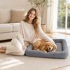 Plush Rectangular Warm Pet Bed for Cats and Dogs, Soft Indoor Sleeping