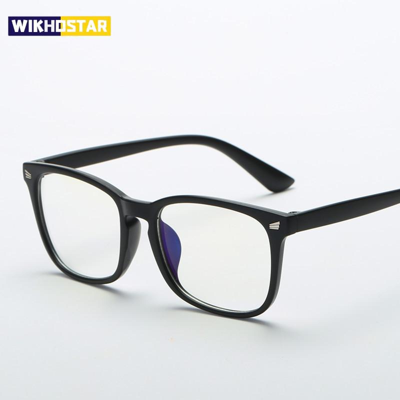 Fashion Unisex Square Glasses Plain Glasses Full Frame Glasses for Men and Women Radiation Protection Optical Glasses
