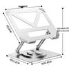 Adjustable Vertical Rotating Laptop Stand with Heat Dissipation & Foldable Design