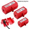 Lock Plug Lock Box Electrical Plug Plastic Tag Out Plug Power Lock S/M/L Engineering Industrial Plug Lock Lockout Box 4