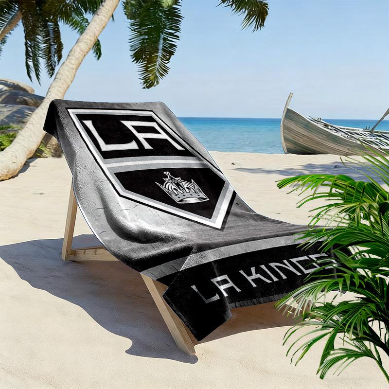 Los Angeles Kings Druck Strandtuch, Großes Weiches Schnelltrocknendes Handtuch für Strand Camping Schwimmen