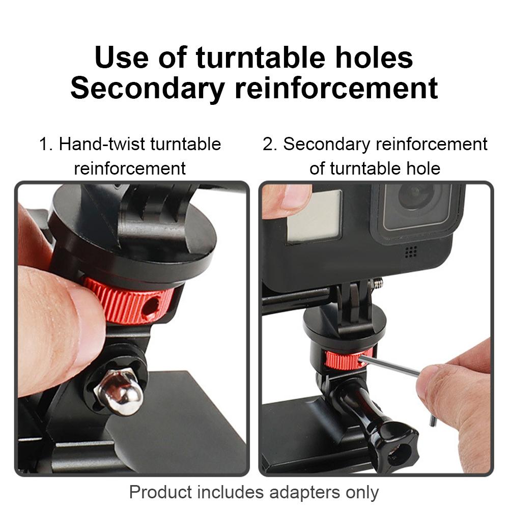 Aluminum Alloy 1/4 Inch Mini Tripod Screw Adapter for GoPro Hero 12 11 10 Sjcam M10 Xiaomi Yi 4K Eken Insta360 Camera Accessory