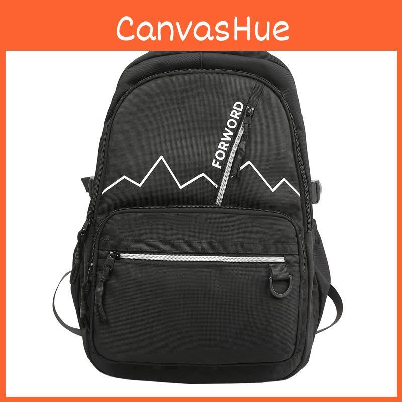 Capacity Big Simple Backpack With Letter Print Design For Middle School Students