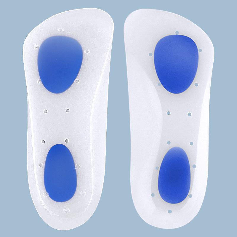 Silicone Seven-point Pad Shock-absorbing Heel Flat Sports and Leisure Half Pad Foot Eight-character Foot Silicone Insole