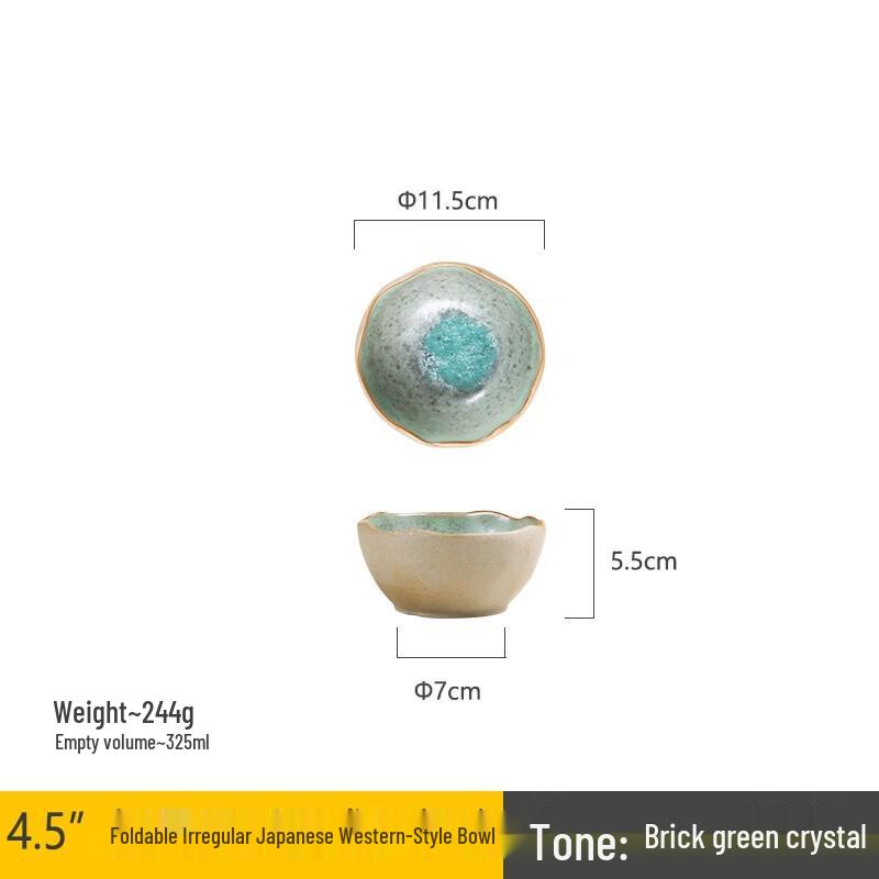 ZISIZ Japanese Ceramic Irregular Dinner Bowls