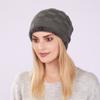New Pleated Fleece Women's Pullover Hat Autumn and Winter Knitted Checkered Ear Protection Warm Hat
