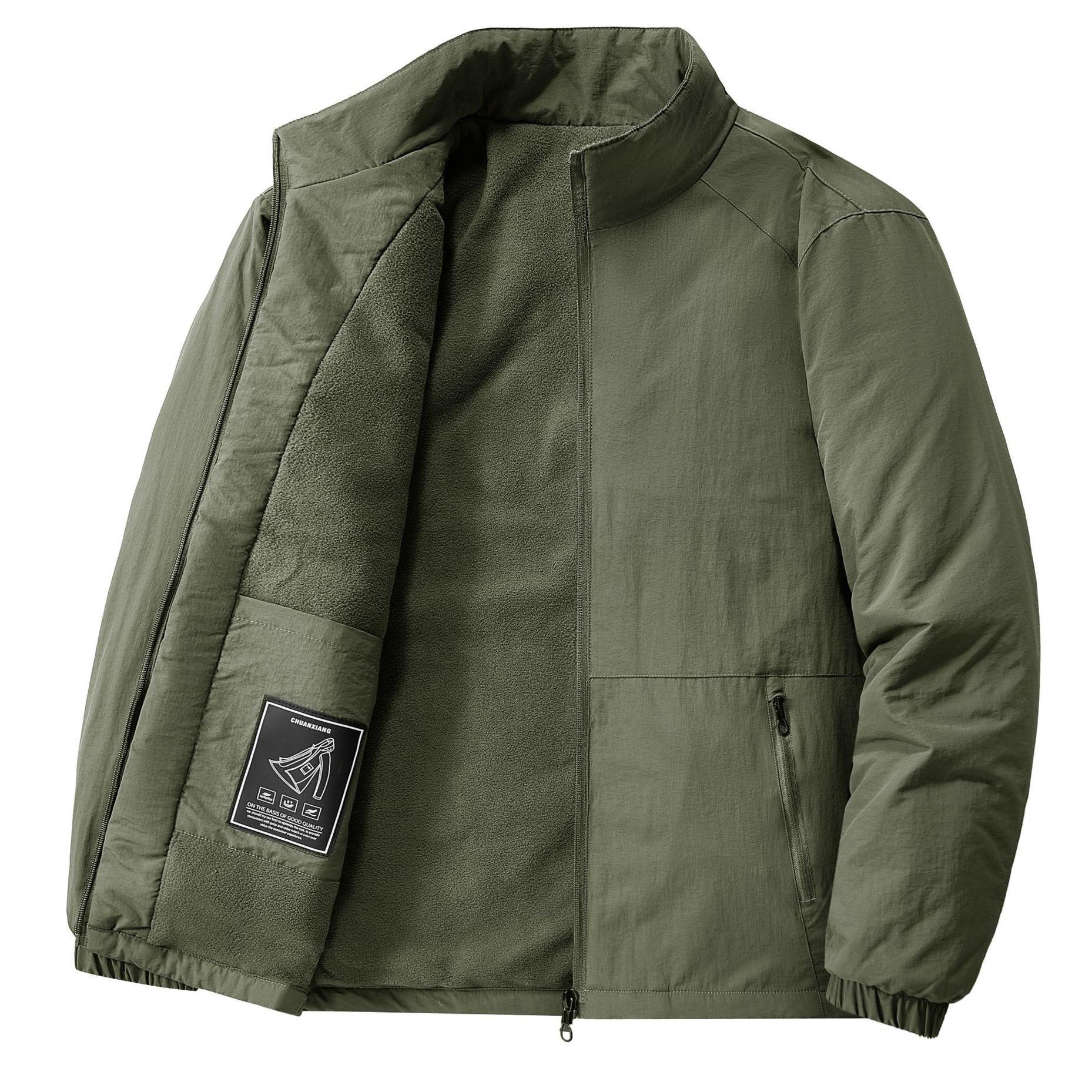 Новая зимняя флисовая утепленная куртка мужская ветрозащитная теплая куртка большого — фото 5