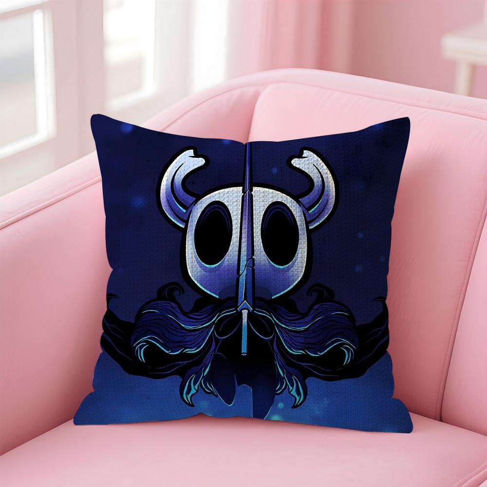 Game HHollow Knight Cushion Cover Natural Linen Pillow Case DoubleSided Print Decorative Sofa Pillowcase Home Decor Gift
