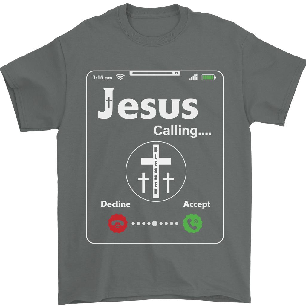 Jesus Is Calling Christian Christianity Unisexs TShirt 100 Cotton