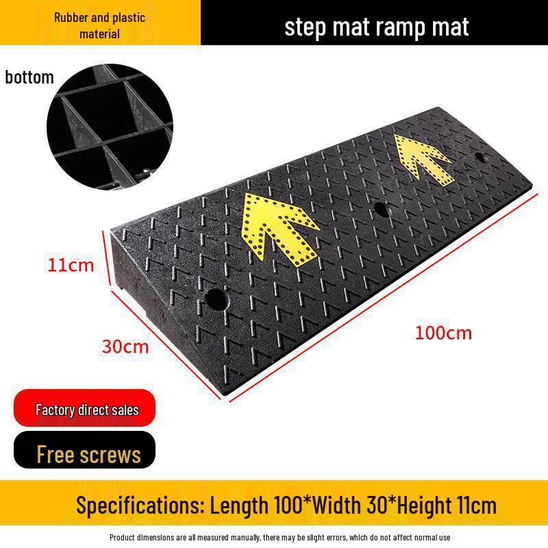Heavy-Duty Rubber/Plastic Curb Ramp & Speed Bump Pad