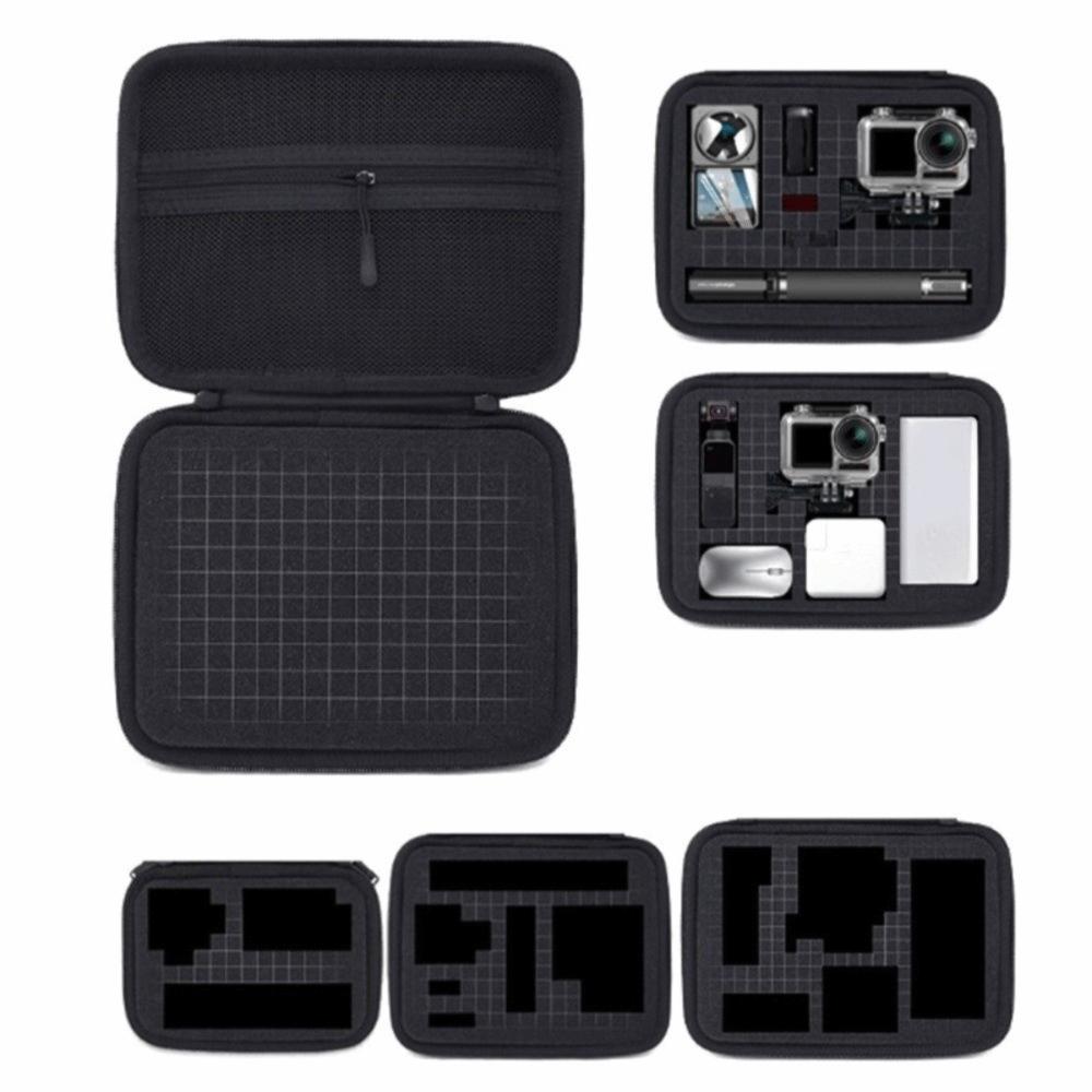 Shockproof Sports Camera Carrying Case Free Compartment DIY Travel Storage Bag DIY Storage