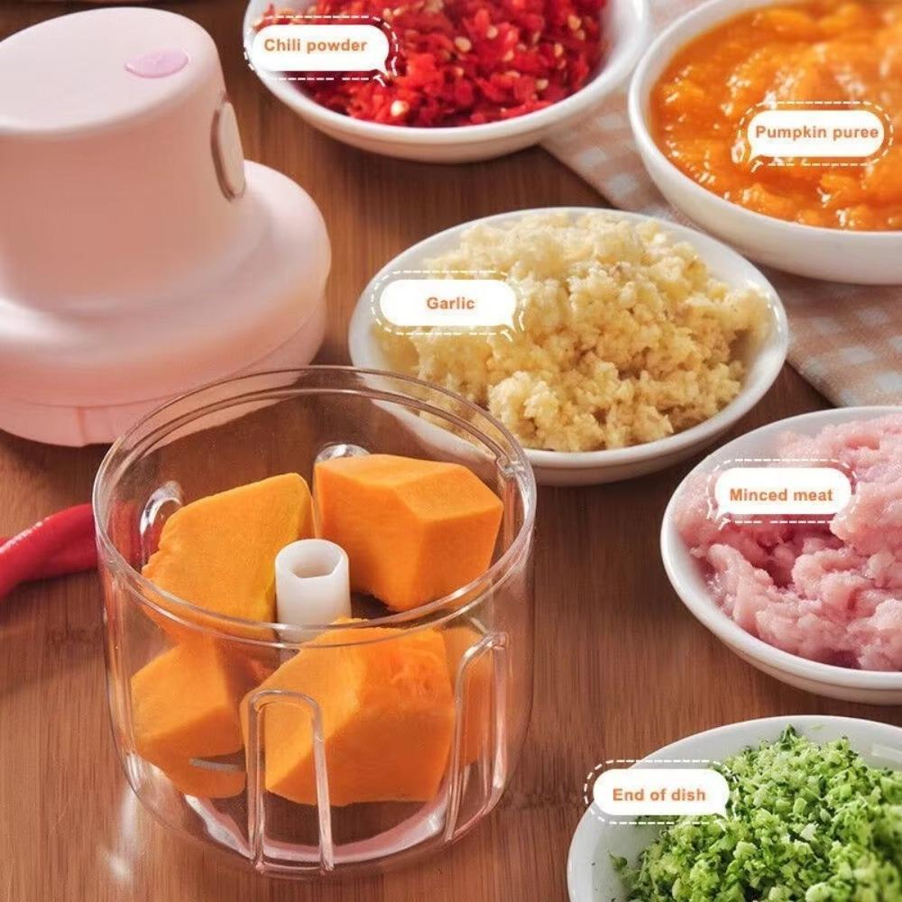 Sturdy Mini Electric Garlic Chopper USB Rechargeable Vegetable Crusher Food Maker  Kitchen Tool