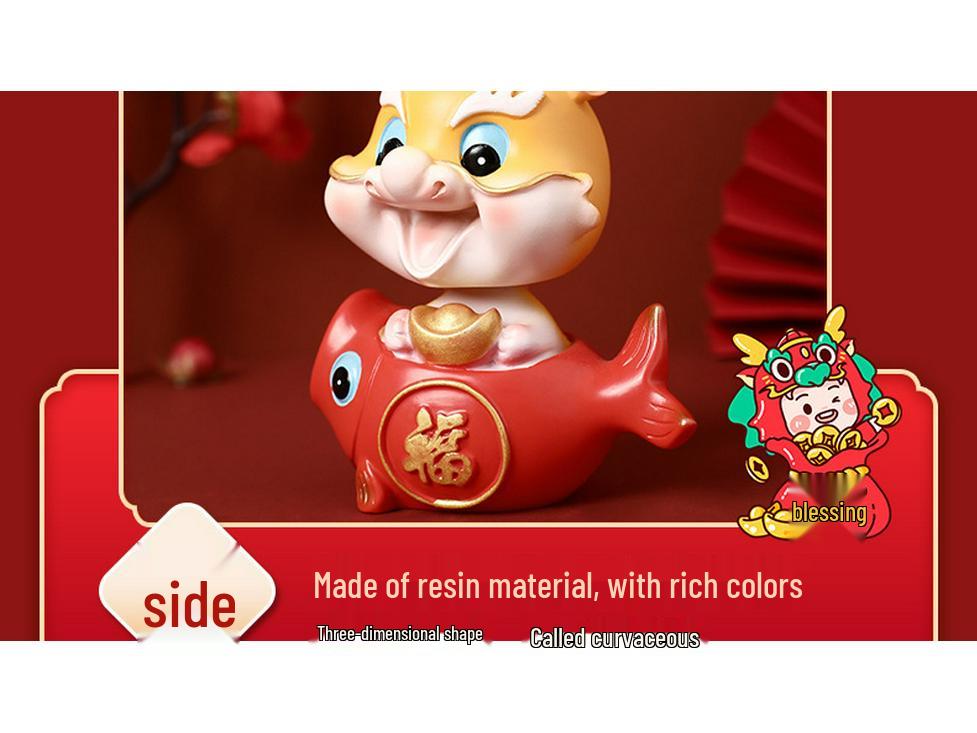 3D Creative Dragon Ornament: New Year Office Decorations & Small Gifts