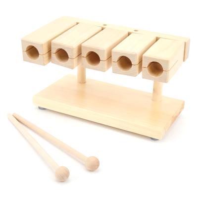 Holz-Percussion-Block, 5 Töne, Rhythmus-Ahornblöcke mit Hammer für Nationalopernmusik