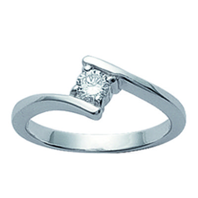 Silver Ring 'Câlin' White Silver (rhodium) - 7 Mm