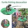 Resin Turtle Ornament Aquarium Decoration Turtle Fishing Resin Fishing Turtle Statue For Fish Tank Aquarium Pond Garden Decor