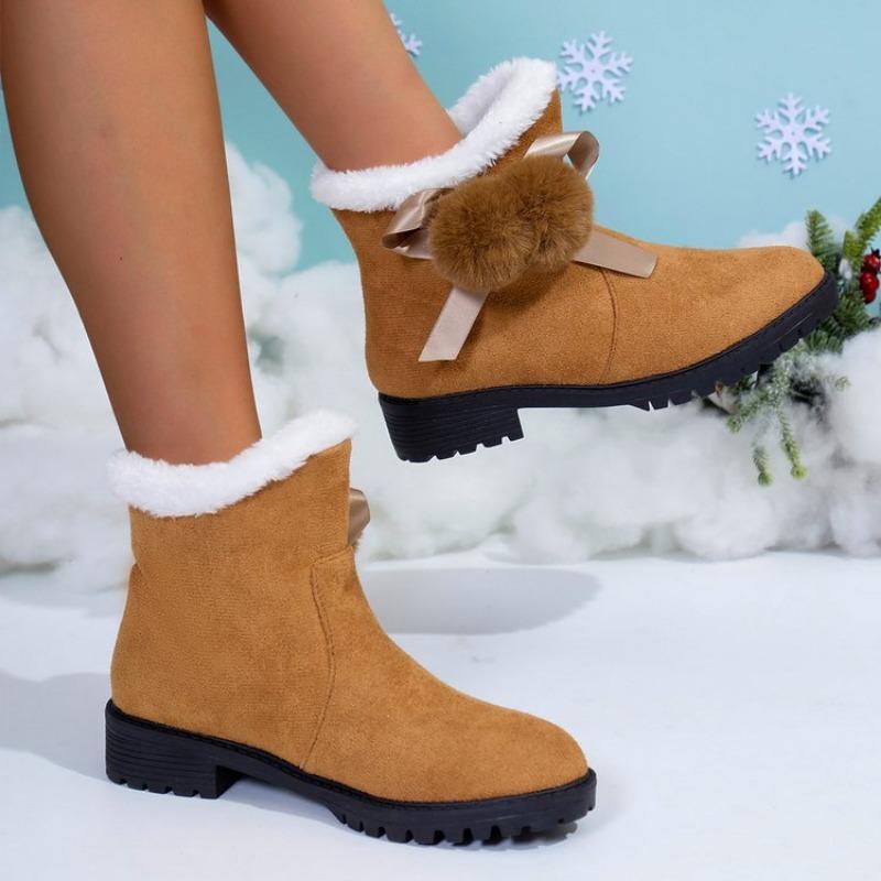 Fashion Women Snow Boots Winter New Thick Plush Non-slip Boots Women Fashion Warm Fur Shoes for Women Outdoor Casual Comfortable Shoes