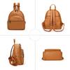 Fashionable Soft Leather Commuter Backpack Large-capacity Travel Bag and Schoolbag