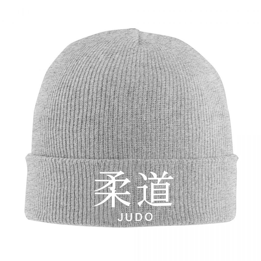 Judo Logo Warm Knitted Cap Hip Hop Bonnet Hat Autumn Winter Outdoor Beanies Hats for Unisex Adult