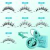 New Magnetic False Eyelashes Set: Colored, Glue-Free, One-Piece Design with Integrated Box.