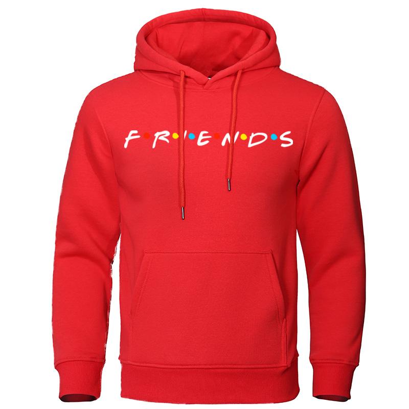 Friends Printed Funny Hoodie Men Fashion Casual Clothing Loose Oversized Hooded Personality Comfortable Sweatshirt Fleece Coats