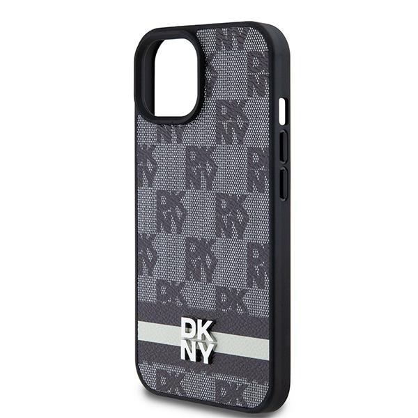 Dkny Dkhcp15Mpcptssk Iphone 15 Plus /14 Plus 6.7 Czarny/Black Hardcase Leather Checkered Mono Pattern & Printed Stripes