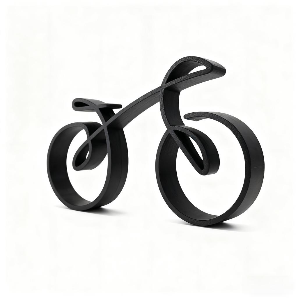 Minimalist Bike Model, Elegant 3D Printed Cycling Sculpture for Desk Decor, Home Office Gift for Cyclists