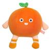 Adorable Orange Plush Pillow Cartoon Fruit Doll Soft Stuffed Toy For Kids Gift