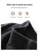 Cashmere Wool Flocked Knee-Length Pencil Skirt for Women - Autumn/Winter Collection