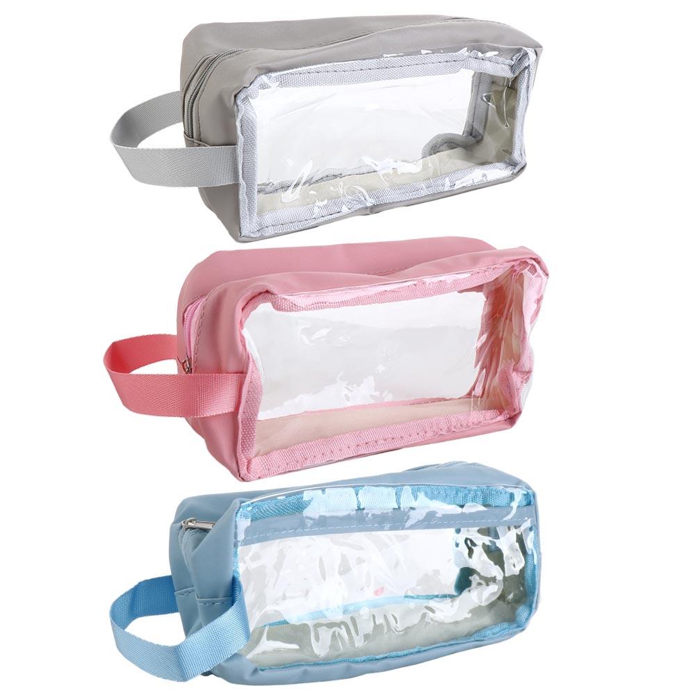 Pencil Pouch Transparent Students Pencil Bag Stationery Holder Bag Pencil Storage Bag Pen Case