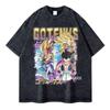 587. Summer Y2k 2026 Oversized Dragon Ball Broly Anime T-shirt Man Women Vintage Washed Short Sleeve Tee Streetwear Loose Casual Tops