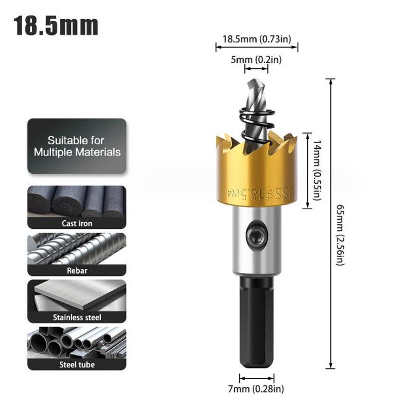 HSS Bi-Metal Hole Saw Kit with Drill Bits for Cutting Metal Stainless Steel Iron And Wood Hole Saw Cutter