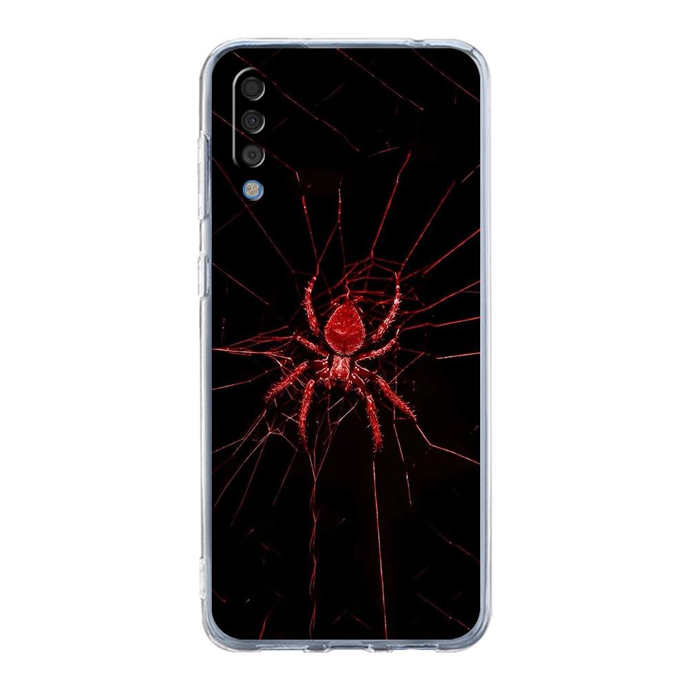 Phone Case For Samsung A26 A36 A56 A54 A52 A50 A70 A40 A12 A14 A16 A22 A24 A42 A34 A32 5G A04s A06 5G Cover Black Spider Web