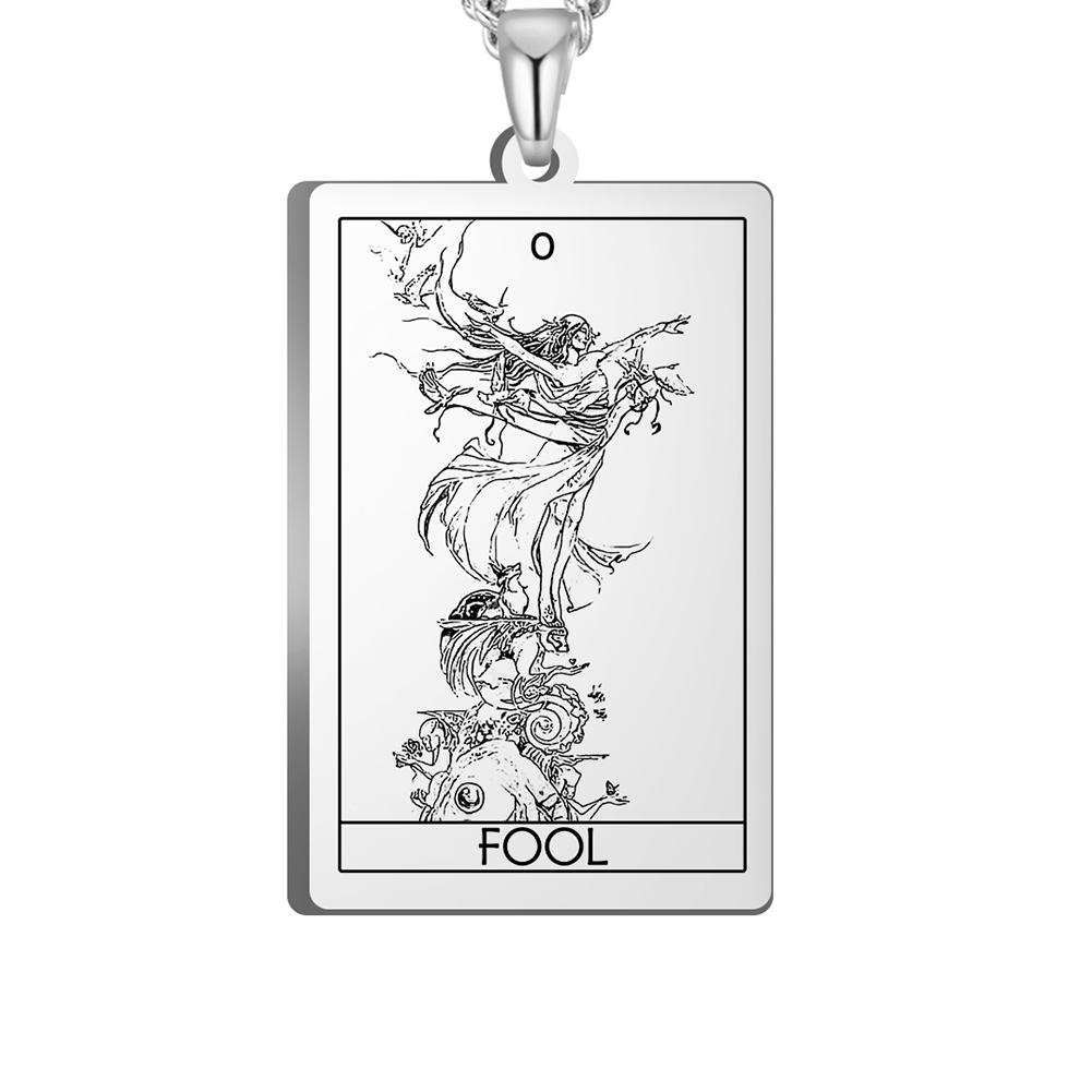 Dawapara The Major Arcana Tarot Cards Vintage Amulet Pendant for Necklaces Accessories Wholesale Stainless Steel
