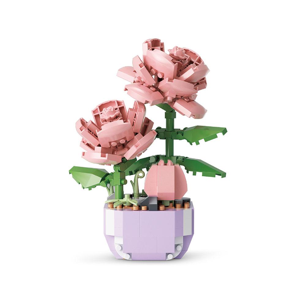 Creative Mini Block Baby Building Blocks Toy Flower Bouquet Block Set Assembly Micro 3d Building Bricks Toys For Kids Girl Gifts